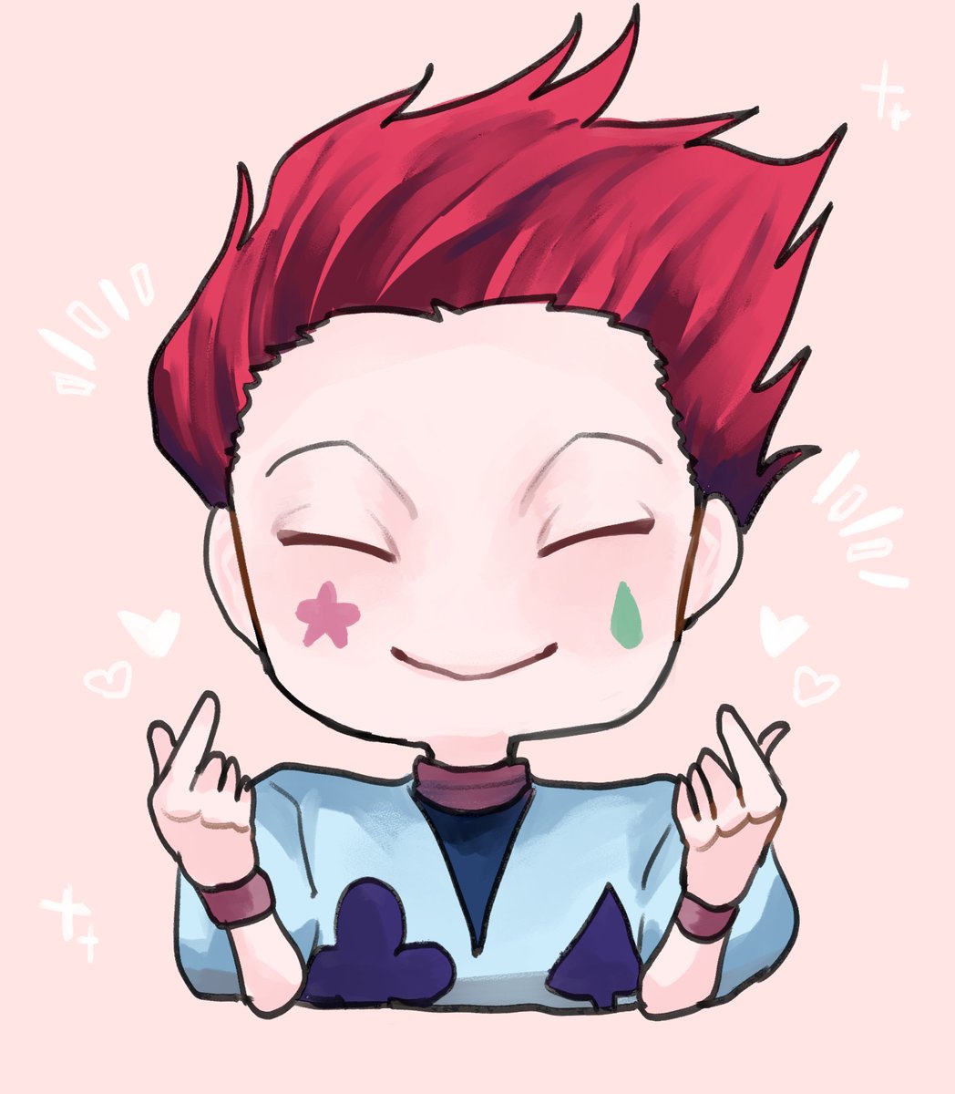 solo red hair male focus smile 1boy closed eyes upper body  illustration images