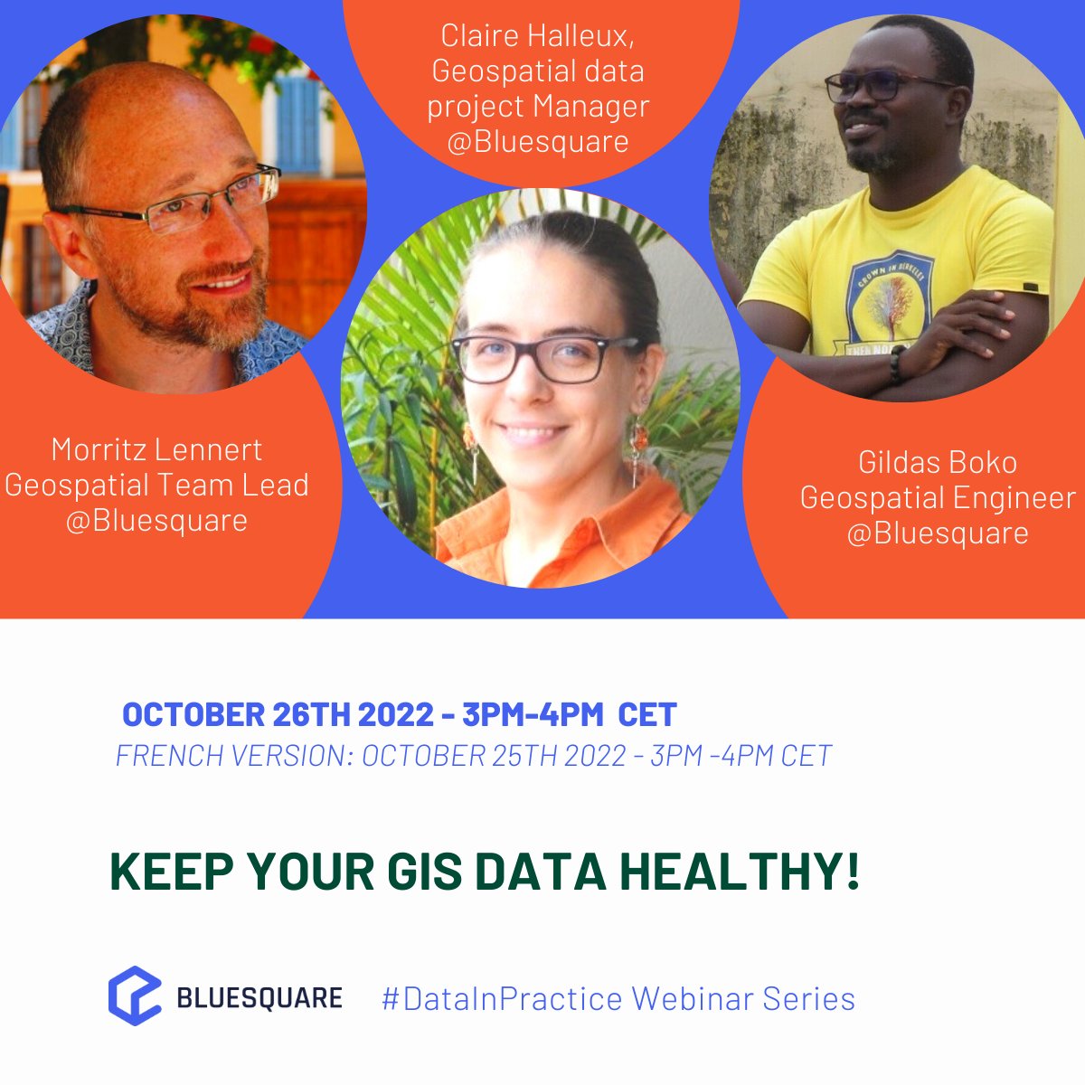 blsqhub's tweet image. 🎙️In October, our webinar series “𝗗𝗮𝘁𝗮 𝗜𝗻 𝗣𝗿𝗮𝗰𝘁𝗶𝗰𝗲” is back! Join us for a webinar on data quality and the use of #geographicaldata!

🇬🇧✅ REGISTER for the English session: October 26th, 2022, 3pm-4pm CET: us02web.zoom.us/webinar/regist…
