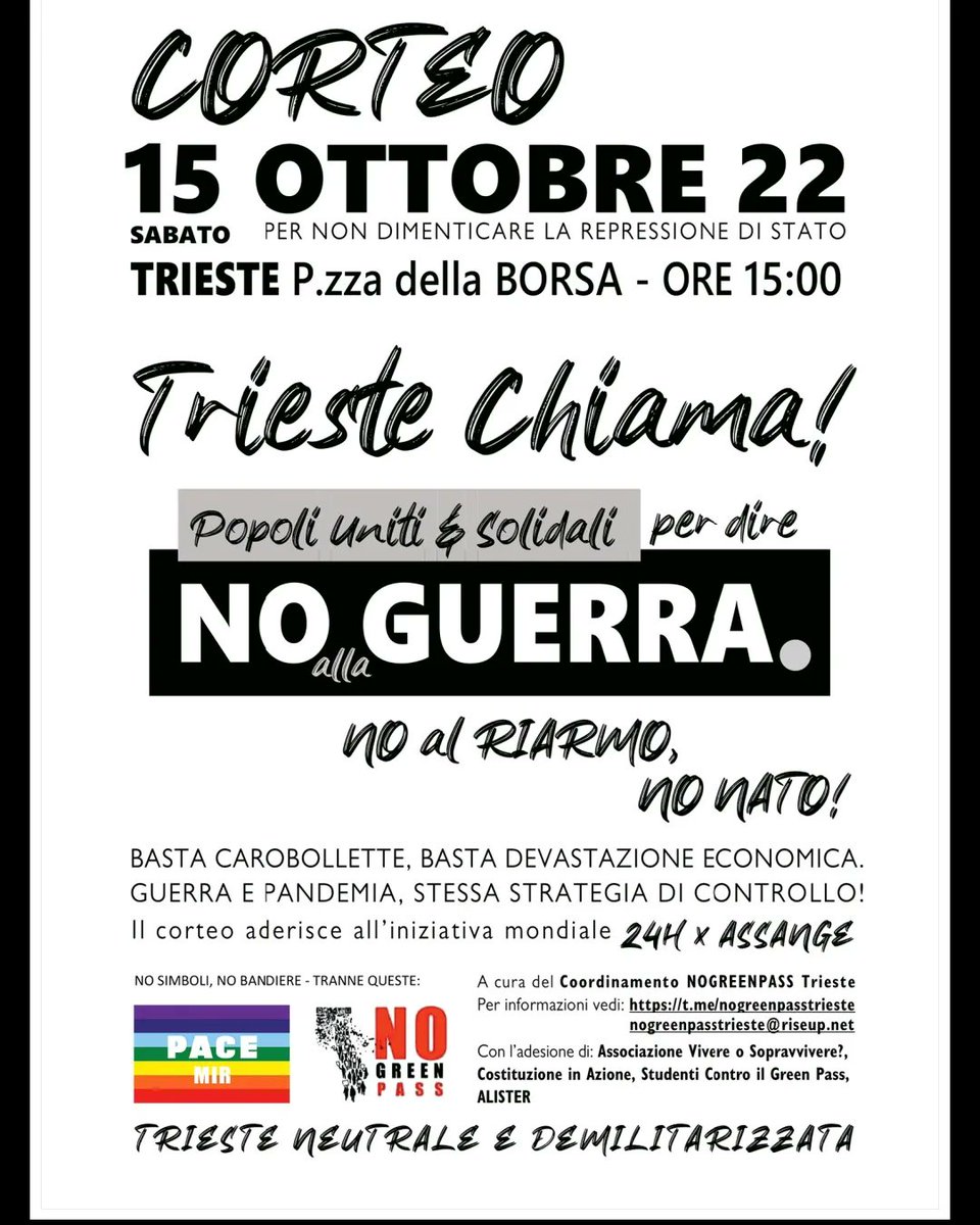 studentiNoGPTS's tweet photo. Vi aspettiamo il 15 ottobre in Piazza della Borsa alle ore 15.00 https://t.co/wSqTaJ3CXH