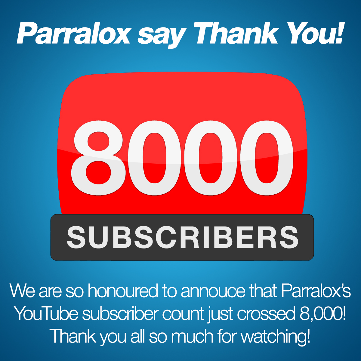 subterranesound's tweet photo. Whoa! @Parralox just passed 8,000 subscribers on their YouTube channel. Thank you so much 🙏 We look forward to more great content in 2022 ❤️

Follow them at https://t.co/8d3PzzyWL7

#electronicmusic #synthfam #parralox #music #johnvonahlen #YouTube @YouTube https://t.co/sdYxz5upCe