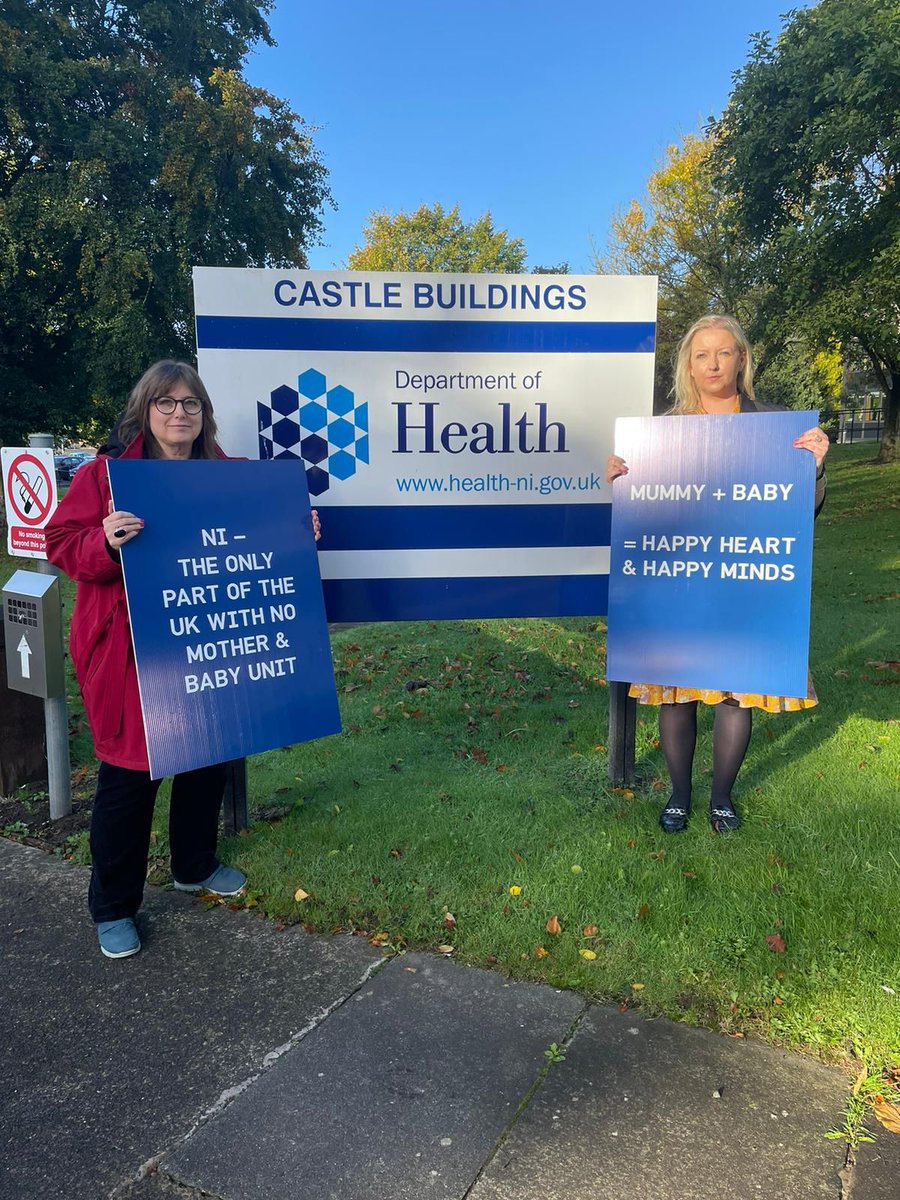NI is the only part of the UK with no Mother and Baby Unit. along with @ActionOnPP and a coalition of over 40 orgs, we presented an open letter to the Health Minister Robin Swann to ask him to urgently prioritise setting up this service bit.ly/3ekQvf6 #MumBabyTogetherNI