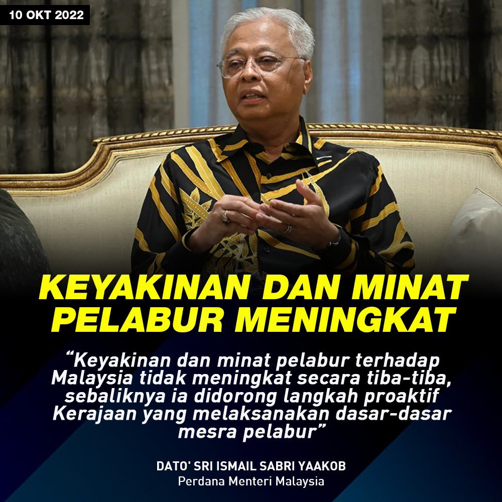 terima kasih DSIS..walaupun mengambil alih pemerintahan dalam keadaan banyak cabaran..banyak masalah dapat diselesaikan..DSIS 👍👍👍

#KeluargaMalaysia
#ismailsabri
#RoadToPRU15
#DSISforPM