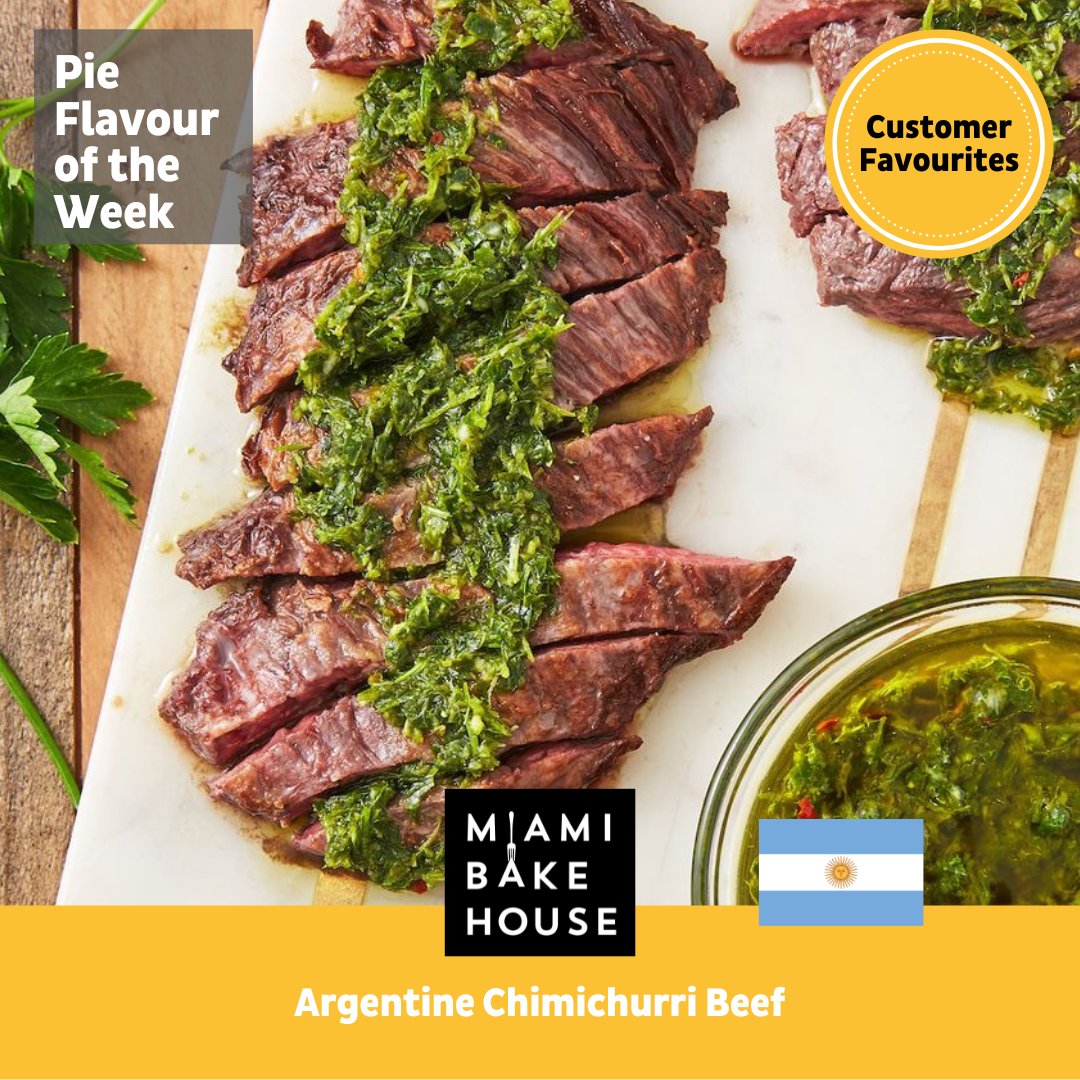 MiamiBakehouse's tweet photo. The Argentine Chimichurri Beef Pie of the Week is made with WA Angus Beef, combined with garlic, cumin, paprika, Jalapeno chilli and diced potatoes. 

Wrapped in our signature flaky pastry and available at all Miami Bakehouse cafés until Monday 17 October.
https://t.co/KcexoIu7yu https://t.co/bhZfEBdMi0