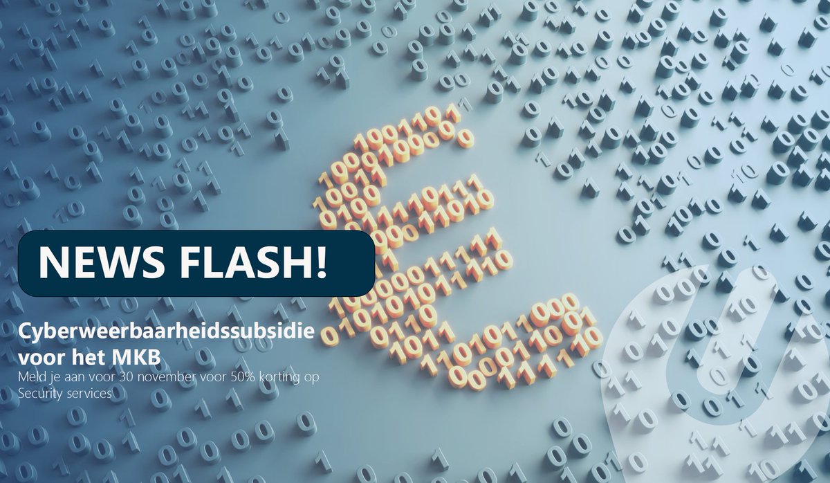 universalnl's tweet image. Via Mijn Digitale Zaak is voor mkb-bedrijven tot EUR 2500 #subsidie op het gebied van #cyberveiligheid mogelijk. Pak die kans en genereer jouw #Security as a #Service offerte hier: universal.cloud/nl/article/sub…