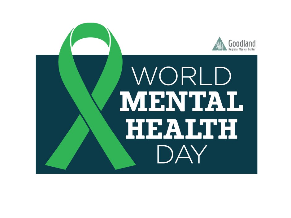 World Mental Health Day 💚 

Take today to prioritize your mental health and well-being. 

GRMC offers behavioral health services. Follow the link to learn more and/or schedule an appointment: goodlandregional.com/services/behav…