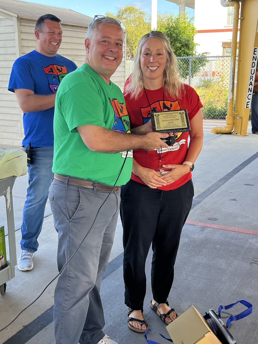 Congratulations to our SRP and Teacher of the month! Mr. Landseadel and Mrs. McCalla! #WeAreChasco @cdgantt <a href="/WoodlandJohnson/">Woodland Johnson</a> <a href="/mtoncich1/">Mike Toncich</a> <a href="/pascoschools/">Pasco County Schools</a>