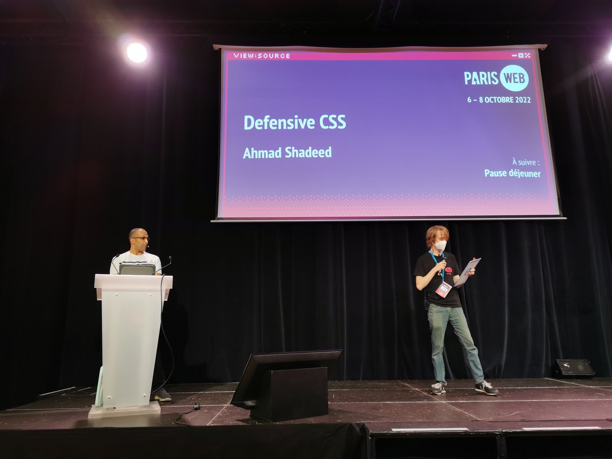 shadeed9's tweet image. Hello 👋
I got back home today from my trip to @ParisWeb! It was a great experience for a first-time speaker! I learned a lot, and glad that I met @mmatuzo, @klohFR, and @ffoodd_fr in person 🤩
Photo credit: the amazing @mmatuzo