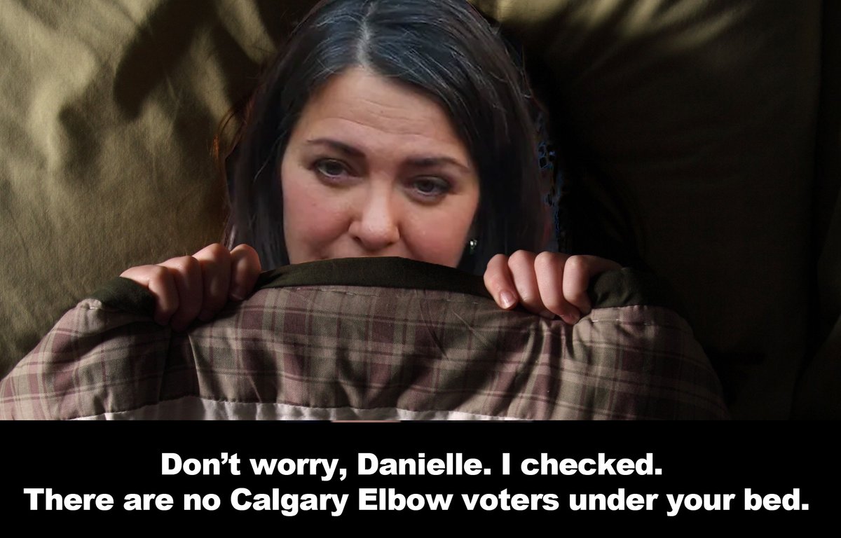 No Calgary Elbow voters underneath Danielle's bed. #ableg