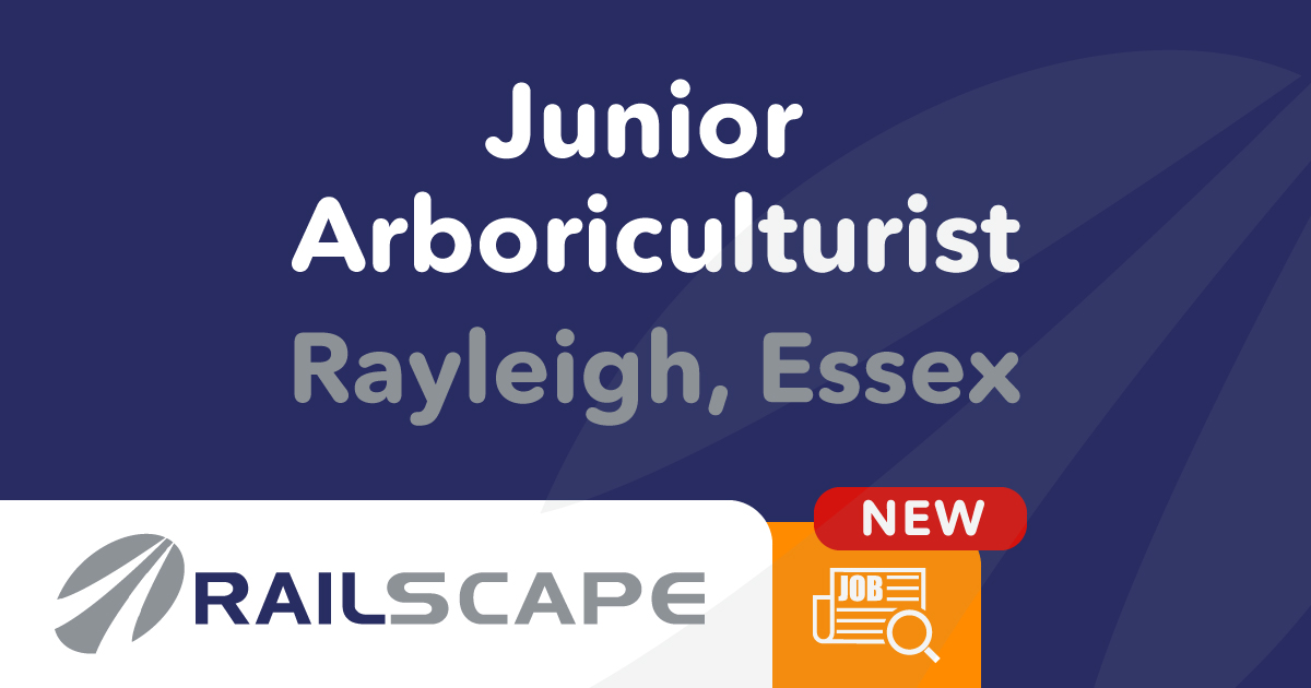 Railscape are looking for a Junior Arboriculturist to join our Environmental and Sustainability Division.

Read more here: bit.ly/3yvFA94

#jobvacancies #newjob #jobs #railwayjobs #arboriculturist #essexjobs