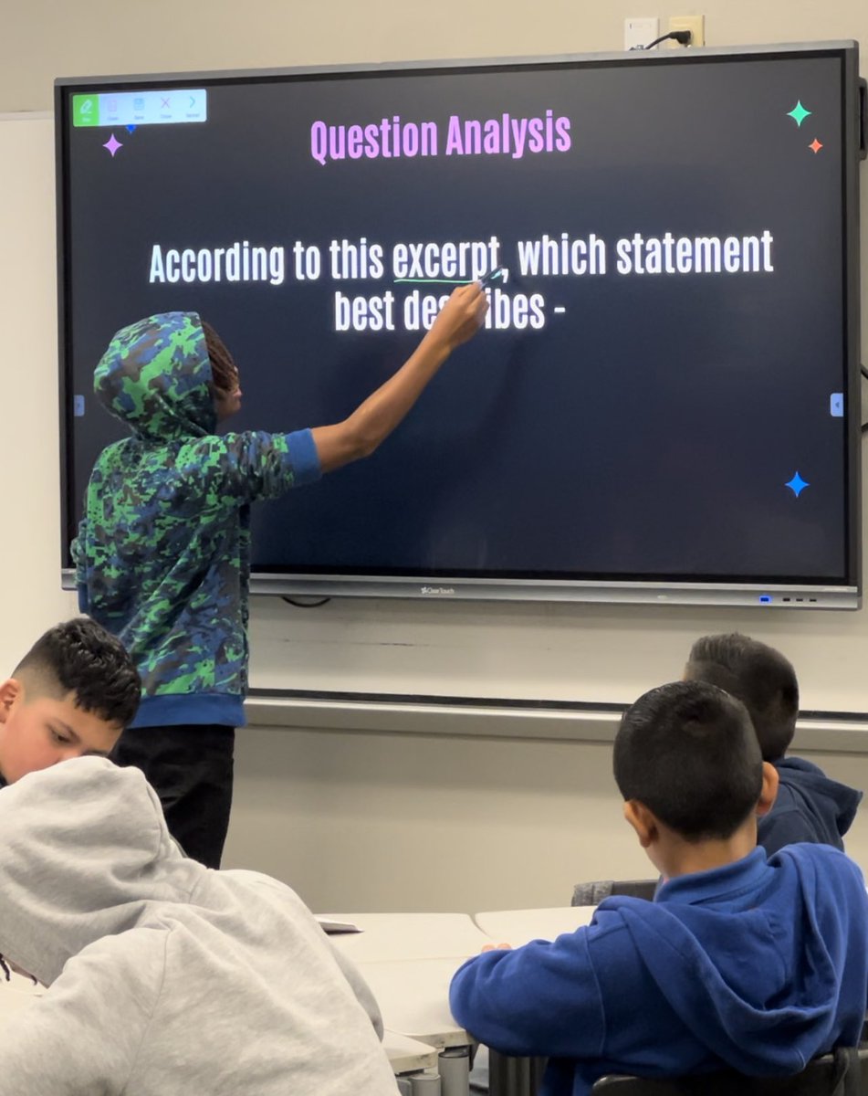 Ms_Ratcliff1908's tweet image. I’ve learned throughout my years of teaching RLA is that students struggle with knowing what the question is asking of them. Today, we completed a question analysis to help them discover what tool (skill) they needed to pull out of their tool box to tackle it @BoulterTylerISD