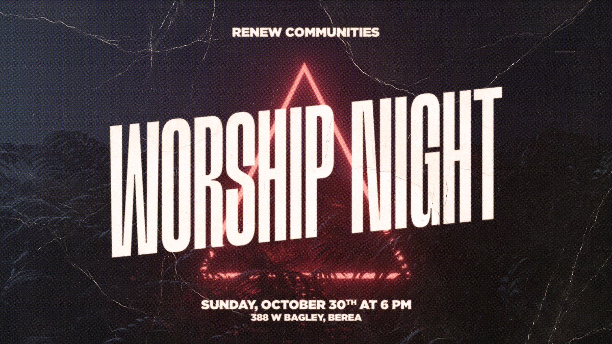 thisisrenew's tweet photo. Mark your calendars for Sunday, October 30th at 6 PM, where we'll be holding our first Worship Night in our newly renovated auditorium. We'll have childcare available for kids in preschool and under. https://t.co/h3VOwjyBkx