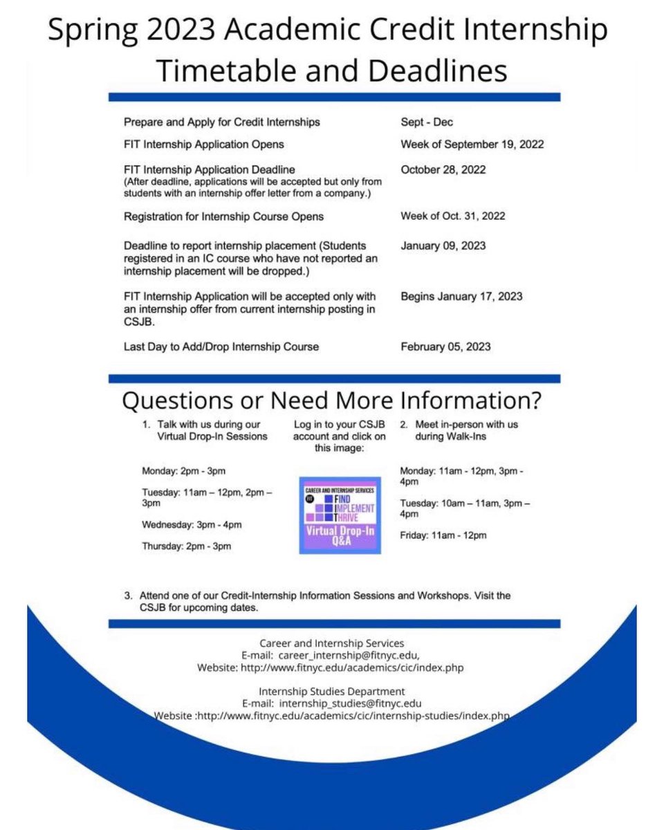 For more information go to the CSJB:  career-fit-csm.symplicity.com
 <a href="/FIT_artdesign/">School of Art & Design</a>, <a href="/FITBSU/">💜FIT Black Student Union💜</a>, <a href="/FITAlumni/">FIT Alumni</a> <a href="/FITStudentGov/">FIT Student Gov</a>, <a href="/StudentLife_FIT/">StudentLife_FIT</a>, <a href="/FITtigers/">FIT Athletics</a>