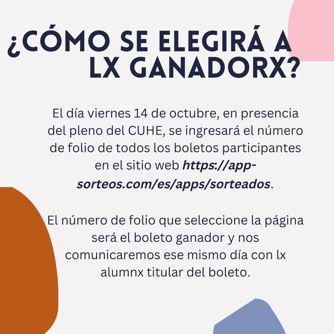 Lxs invitamxs a participar en el sorteo de la Feria Organizaciones Estudiantiles.