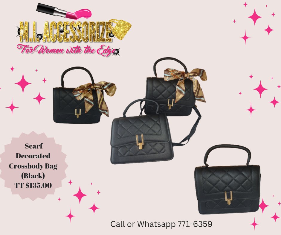mi_accessorize's tweet photo. Elegant Silk Scarf Decorated Flap Buckle Design Rhombus Stitching Solid Color PU Crossbody Bag... Available in Black and Red
#miaccessorizeforwomenwiththeedge
#classy #boujee #sexy #fashion #style
#bags #selfloveselfcare https://t.co/AF3poT3T4f