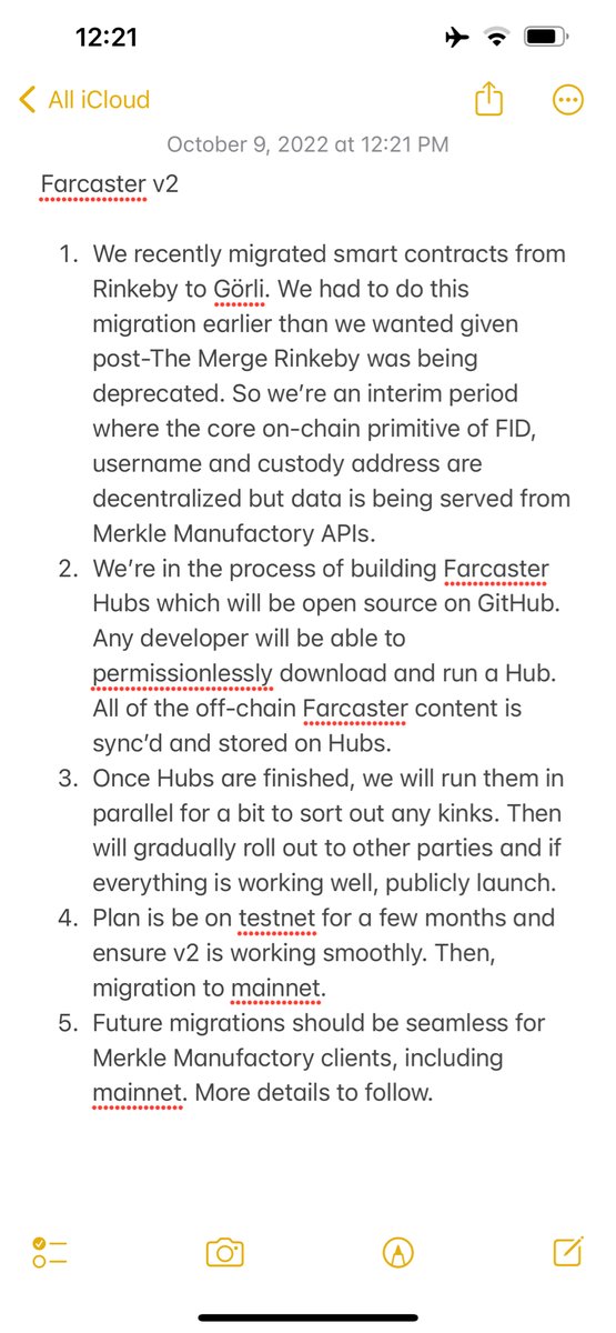 dwr's tweet photo. Update on Farcaster v2 protocol upgrade plan https://t.co/6B7UZiIlbX