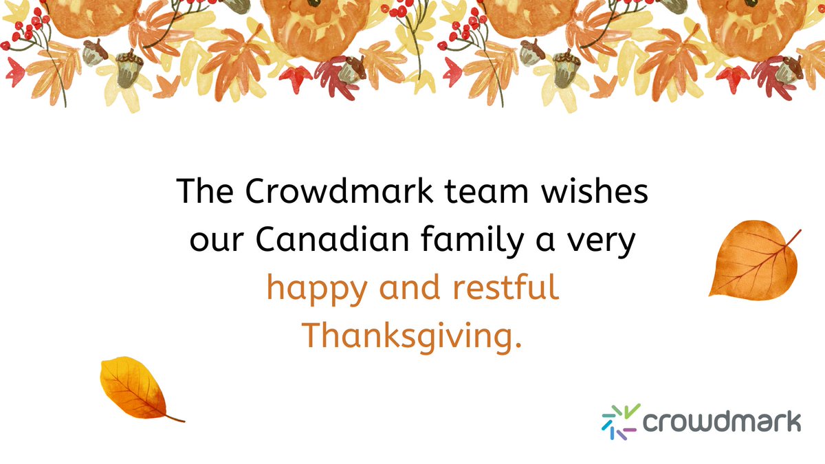 Crowdmark wishes our Canadian family a restful and happy Thanksgiving 🍂🇨🇦