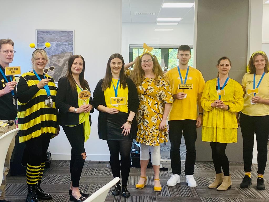 inclusioned's tweet photo. Fantastic to see so many staff, learners and students taking part in #HelloYello today in support of young people's mental health and well-being #MentalHealthDay2022 #youngpeople https://t.co/GFLFmhOja8