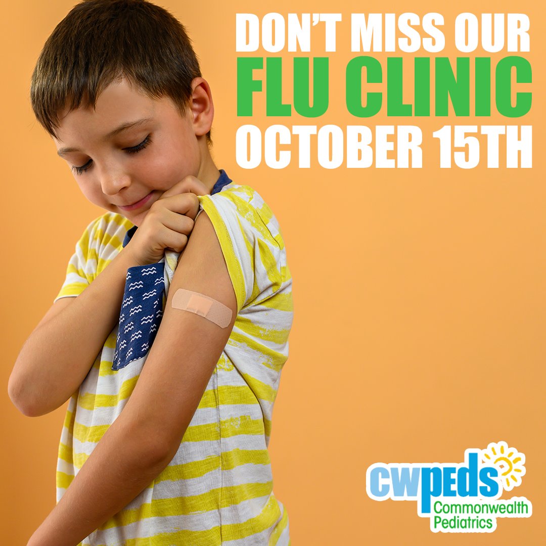 CommonwealthPed's tweet photo. The flu shot is the best way to protect your child from getting the flu this year. Call to register them for our Flu Clinic today: (859) 488-1821. 💉 https://t.co/QbBSyfU05b https://t.co/XGozhCFznO