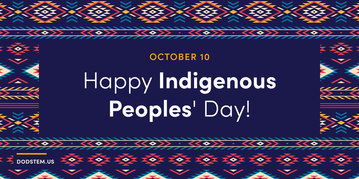 Today we celebrate #IndigenousPeoplesDay. The Native American/Alaska Native population makes up only 0.4% of all engineering bachelor's degree recipients. We are actively supporting programs that reach unrepresented students. Learn how: dodstem.us/explore/video-…