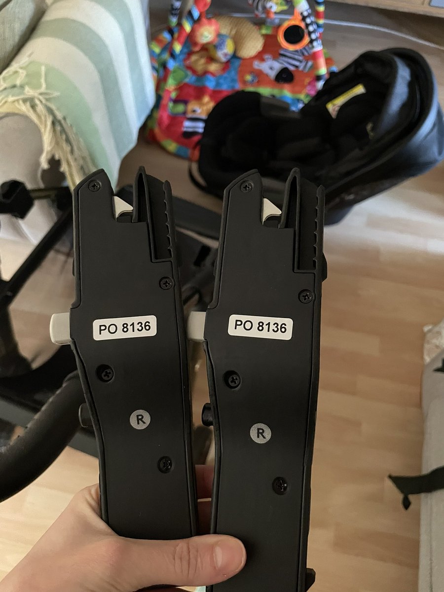 DerhamKeighley's tweet photo. @SilverCross_UK hey, I purchased a pioneer pushchair and carrycot set and we’ve gone to attach the car seat to the main frame but I have two right hand side adaptors! https://t.co/CfJMhUxh8x