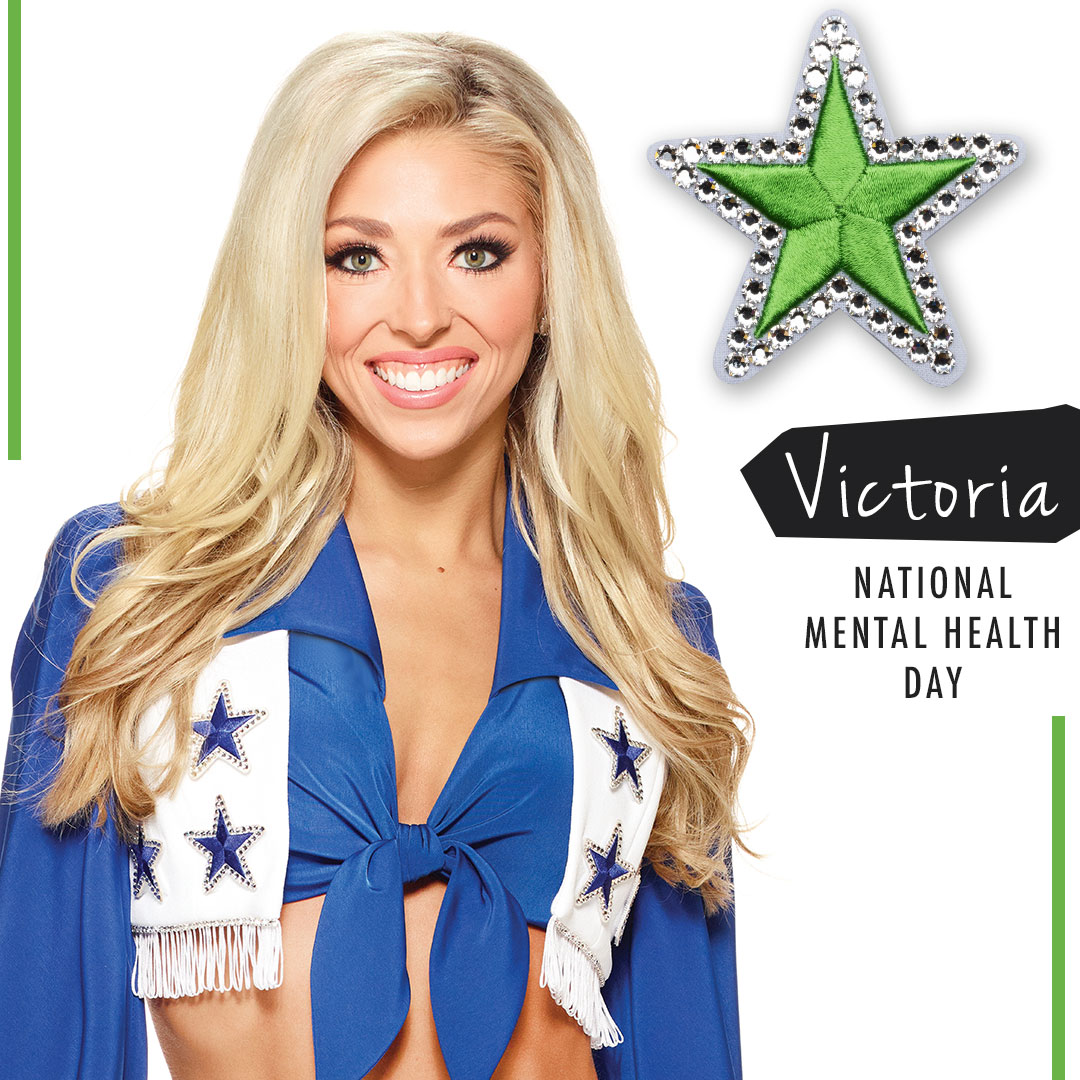 DCCheerleaders's tweet photo. “I would like to bring awareness to Mental Health...There is no shame in seeing a therapist or taking medication to help your mental health. I would not be standing here today if it were not for my therapist.”

- Victoria 

#WorldMentalHealthDay | #MyCauseMyStar https://t.co/coevB1qvim