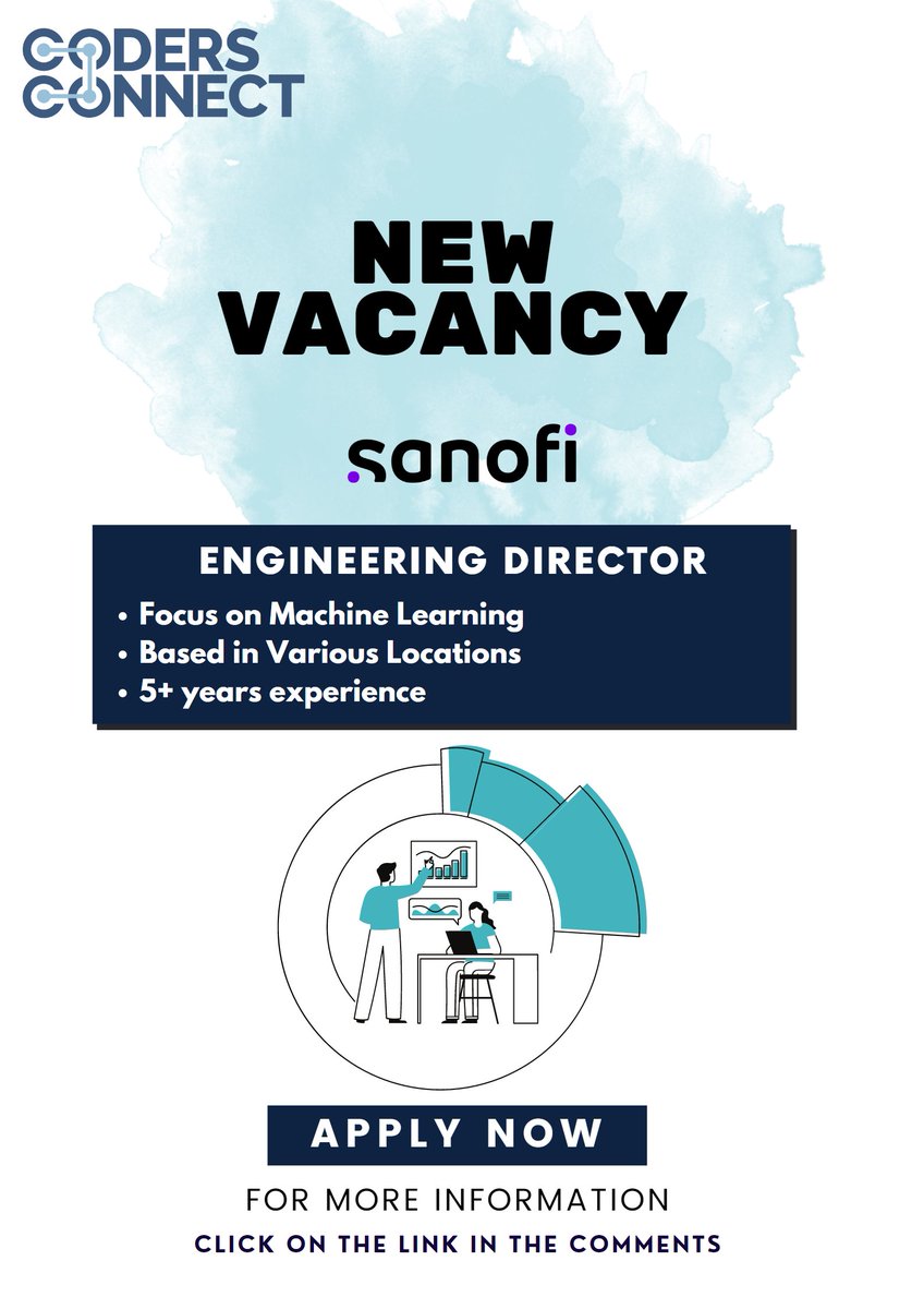 codersconnect's tweet photo. 📣 New opportunity Alert

@codersconnect  💙 are partnering with @sanofi 💜

#MachineLearning #toronto #Canada #Spain #Barcelona #Lyon #France #engineering #opportunity #data https://t.co/2eqQlWeqiU