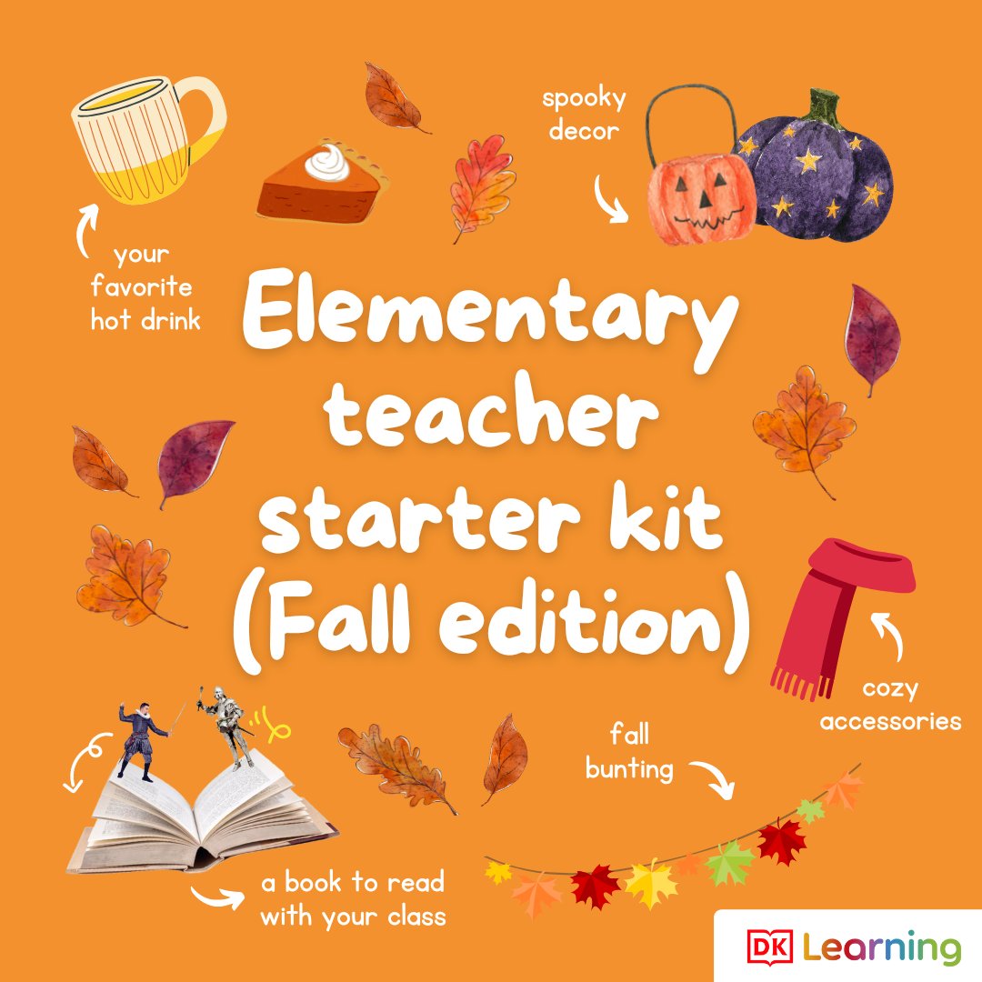 Hands up if fall is your favorite season🙋🍂 What are your seasonal #teacher essentials? 

#DKLearning #fall #elementaryteacher #classroomessentials