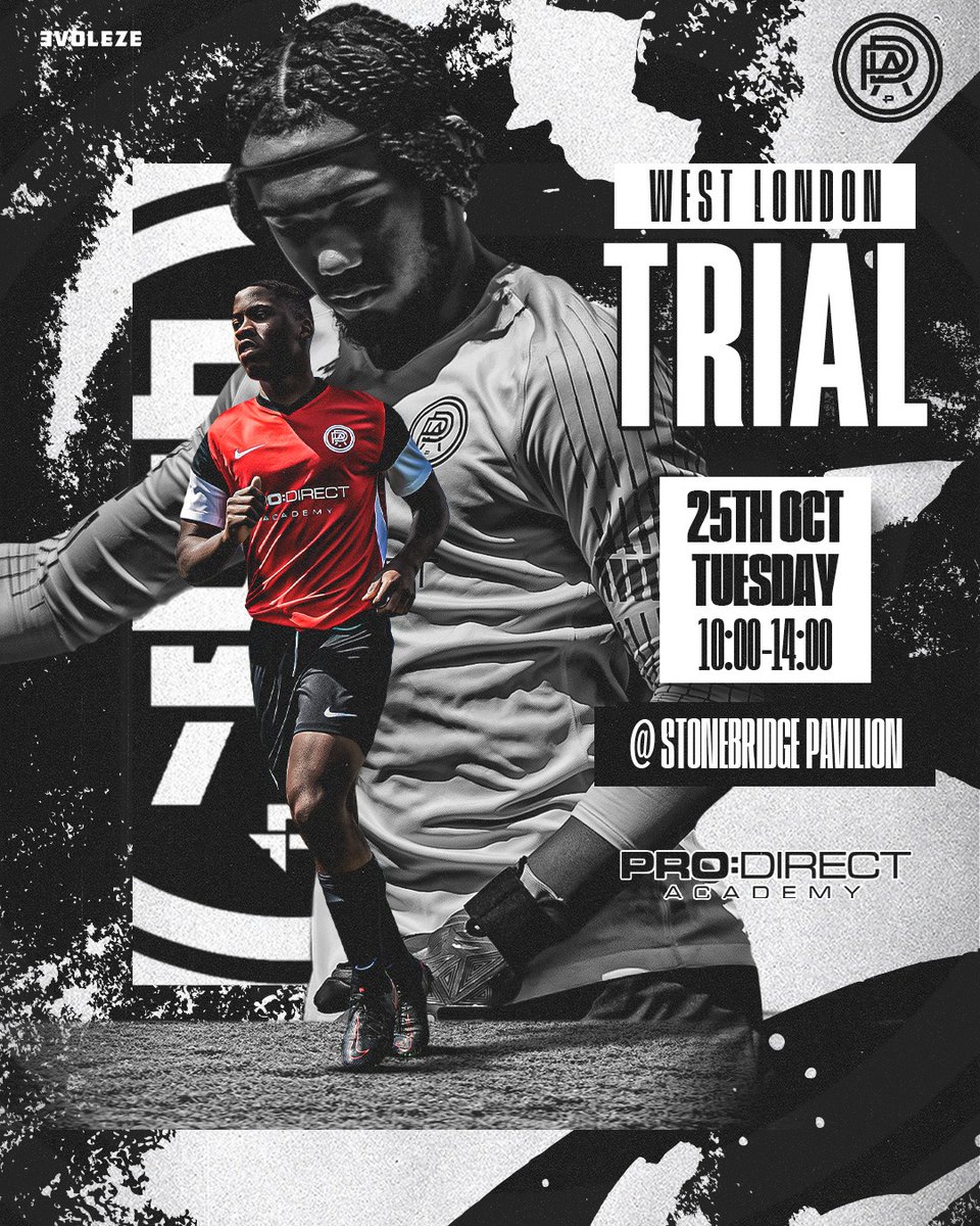 evoleze's tweet photo. TRIAL Graphic made for Pro:Direct Academy West London 👊

Made with the ACADEMY Package... coming this week!

#prodirectacademy #academyfootball #academy #footballacadmyuk https://t.co/Db7ysBk5FP