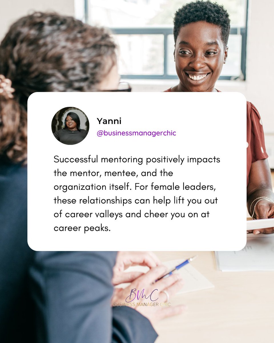 Business_m_chic's tweet photo. There are many helpful business relationships, so what makes mentors unique? Mentors are supporters of your career. Mentorship is worth the investment of time for the positive ROI it can have on one's career. https://t.co/N9HPy136Vf