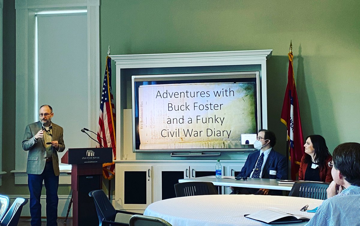 While the kids these days were prepping their Tunes shows, professor Chris Mortenson presented on his latest book manuscript at the Arkansas Association of College History Teachers. Congratulations!