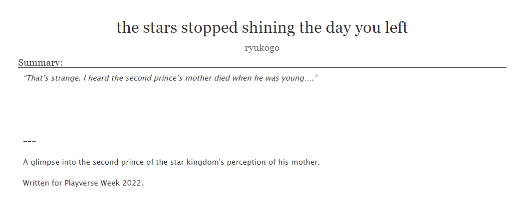 ryukogo_art's tweet photo. [ tags: death , parent death , grief ]

#PlayverseWeek2022
day 1: prequel

why yes i crammed this while on my 15 minute pomodoro break. please! take but a sliver of my floral prince thoughts.

https://t.co/naoiWkEKax https://t.co/wH2jVsqaJh