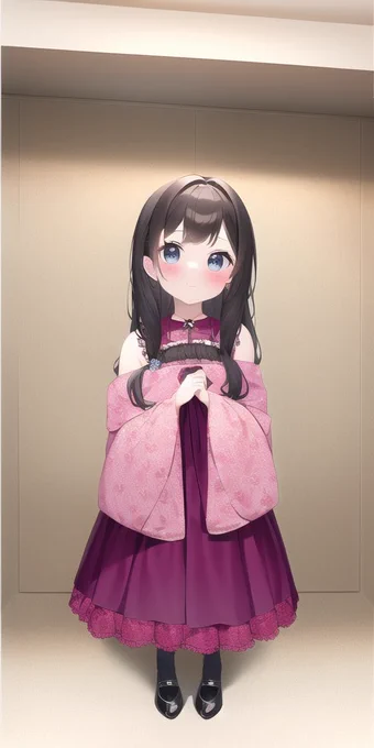 それでは次、武人埴輪をAIで擬人化してみよう。
まずは「cute,girly」で指示。
可愛いけど! 可愛いけど要素が一つもない! 今度は色さえあってない!!

#NovelAIDiffusion 