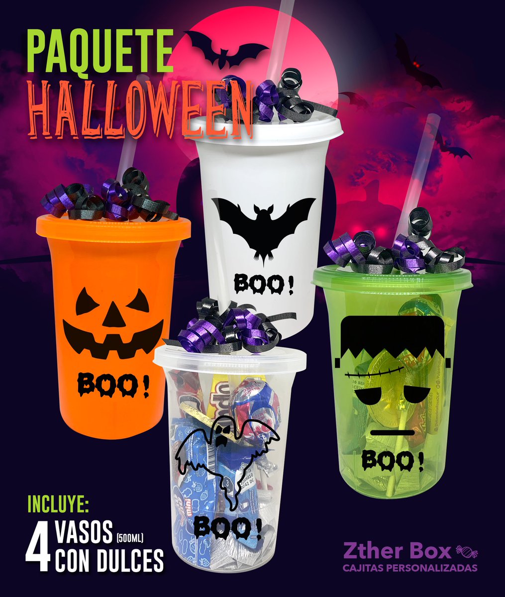 zther_box's tweet photo. 🎃👻🍬 PAQUETE HALLOWEEN 🎃👻🍬
VASOS (500mL) CON DULCES
Incluye:
- 4 vasos con dulces 
Costo: $290

🎃👻🍬 PAQUETE HALLOWEEN 🎃👻🍬
CAJITAS CON DULCES
Incluye:
- 5 cajitas con dulces 
Costo: $290 https://t.co/D1h34XlUK7