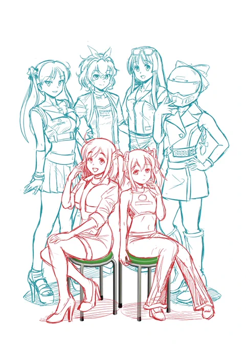 6人を同一画面にぶち込んで、しかも全員同じ平面に立たせることがこんなに難しいとは思わなかった。 