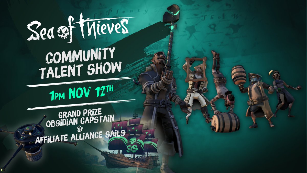 🚨Announcing the FIRST EVER #SeaOfThieves Community Talent Show🚨

We're celebrating 4 years of the Race of Legends with a showcase of the most talented pirates on the seas (+ a LEGENDARY PRIZE) to raise funds for <a href="/ParkinsonDotOrg/">Parkinson's Foundation</a>!

Registration &amp; Details: raceoflegends.com/sea-of-thieves…