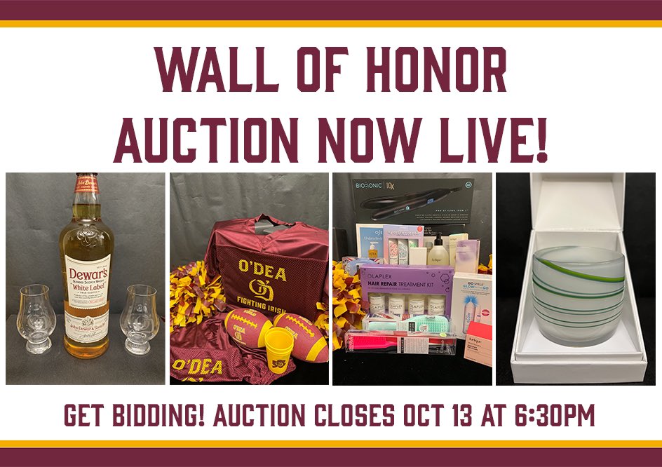 The 2022 Wall of Honor Auction is now LIVE! To bid —> one.bidpal.net/2022wallofhono…