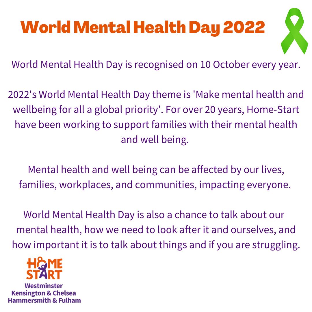 HomeStartWKCHF's tweet photo. #WorldMentalHealthDay #MentalHealth #HomeStartUK https://t.co/v05XOWBi4Y