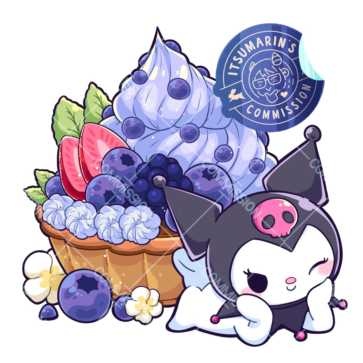 no humans blueberry food one eye closed fruit strawberry pokemon (creature)  illustration images