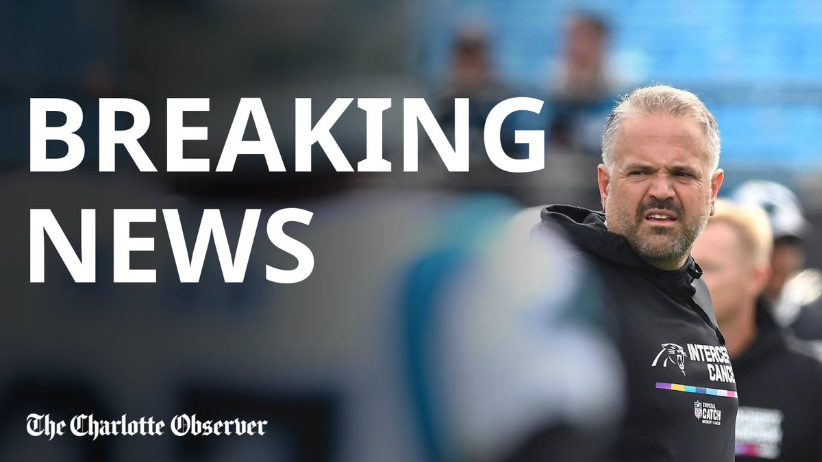 Breaking News: The Carolina Panthers have fired Matt Rhule, the team announced today.

It comes a day after the team fell to 1-4. In his 38 games at the helm, Rhule went 11-27 with no playoff appearances.