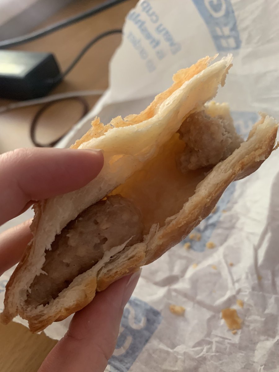 clairemtaylor's tweet photo. @GreggsOfficial eh? Where is the rest of the sausage from my roll? 😬 https://t.co/SRXa3OsAOi