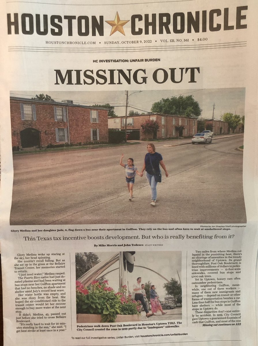 nprosenheim's tweet image. Learned a lot about TIRZ in Houston - inequitable impacts, wicked problems, important information for urban planners. @HoustonChron #planningmethods