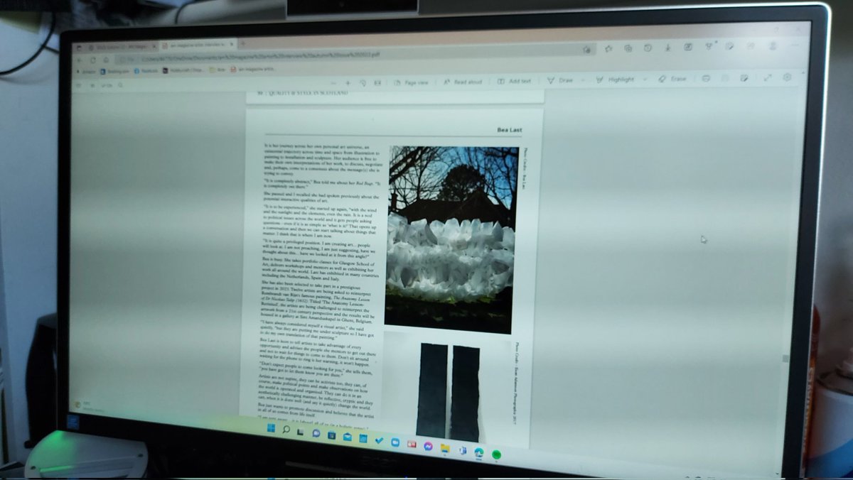 BeaLast's tweet photo. And there I am, pages 88 and 89 of the autumn issue of am magazine . Thanks to #sergioburns from for the interview!
#am_magazine #Artist #interview autumn 2022 @axisweb @sca_net @DG_Unlimited @WeAreUpland @Dumfries_Living @DGLIFE89 https://t.co/Y5mSMjivXr