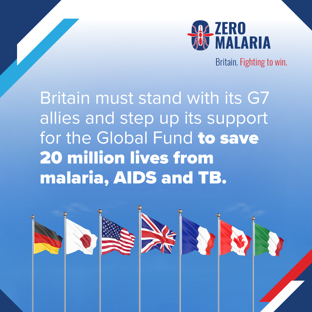 Britain's G7 allies have all pledged to the @GlobalFund, time's running out to make sure the UK Govt steps up to save millions of lives Without a bold pledge we risk global health, the UK's international relationships & decades of British science successfully fighting malaria