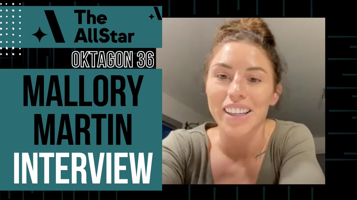 Spoke with Mallory Martin for @TheAllStarSport ahead of her fight at OKTAGON MMA 36 against Katharina Dalisda in Frankfurt, Germany. Martin wants to bring back heavy ground and pound, finish Dalisda at #oktagonmma36 📺 youtu.be/hcmkNmuALV0