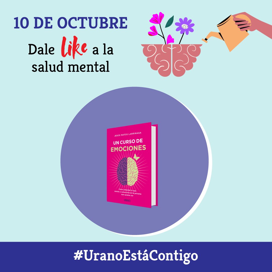 Hoy en el #DíaMundialDeLaSaludMental recomendamos #UnCursoDeEmociones de Jesús Matos <a href="/EnEquiMental/">En equilibrio mental</a> 
ow.ly/5JIz50L5UjB