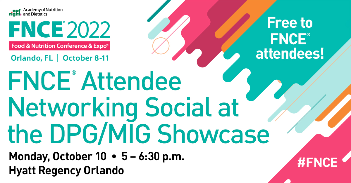 HENDPG's tweet photo. Hey FNCE® In-Person Attendees! 👋
Come visit us today at the DPG/MIG Showcase! We would LOVE to meet you! 
HEN leaders will be ready to answer questions and chat about HEN! We will be there from 5:00-6:30pm!
#FNCE #hendpg #RDNs #networking #eatrightPRO #dietitians https://t.co/pDjcDqNkZs