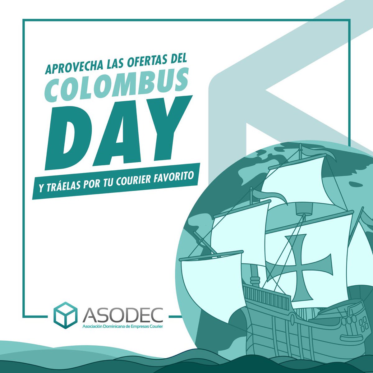 Columbus Day es un feriado en los Estados Unidos, que celebra el aniversario de la llegada de Cristóbal Colón a las Américas el 12 de octubre de 1492. Es un día que se aprovecha para compras de temporada. Realiza las tuyas con tiempo y evita retrasos. #Asodec #comprasporinternet