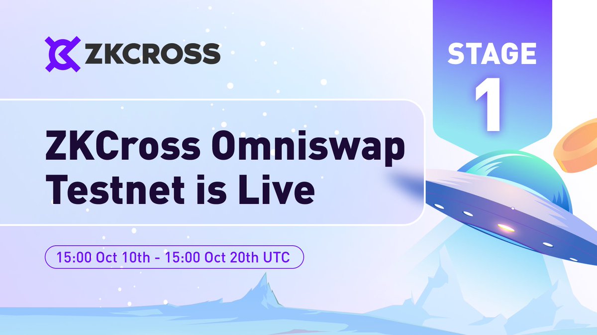 thezkcross's tweet photo. We are excited to announce that ZKCross #Omniswap #Testnet will be live soon🤩

Apply ZKCross #OmniswapTestnet tokens💪 and get ready🔥

➡️Fill out the form at: https://t.co/InGXIzvOc5 https://t.co/R6SVe00MNW