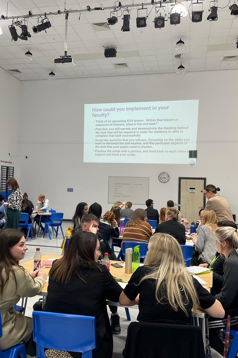 Fantastic to see our team engaging in some really useful deliberate practice and exploring how to model and narrate metacognitive thinking to support our pupils' ability to work independently. #PLMonday #deliberatepractice #weareOMA #togetherwemakeapositivedifference