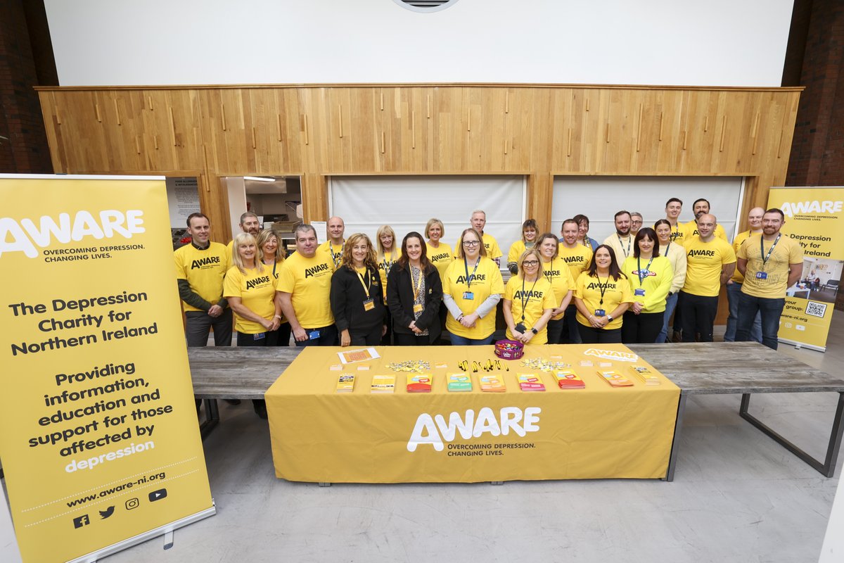 💛This World Mental Health Day we showed our support by going yellow, and getting involved in lots of fundraising activities for our charity partner @AwareNI. A BIG thanks to all our customers and colleagues for your donations and support. 💛#WorldMentalHealthDay #WMHD2022